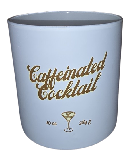 Caffeinated Cocktail White Glass Votive