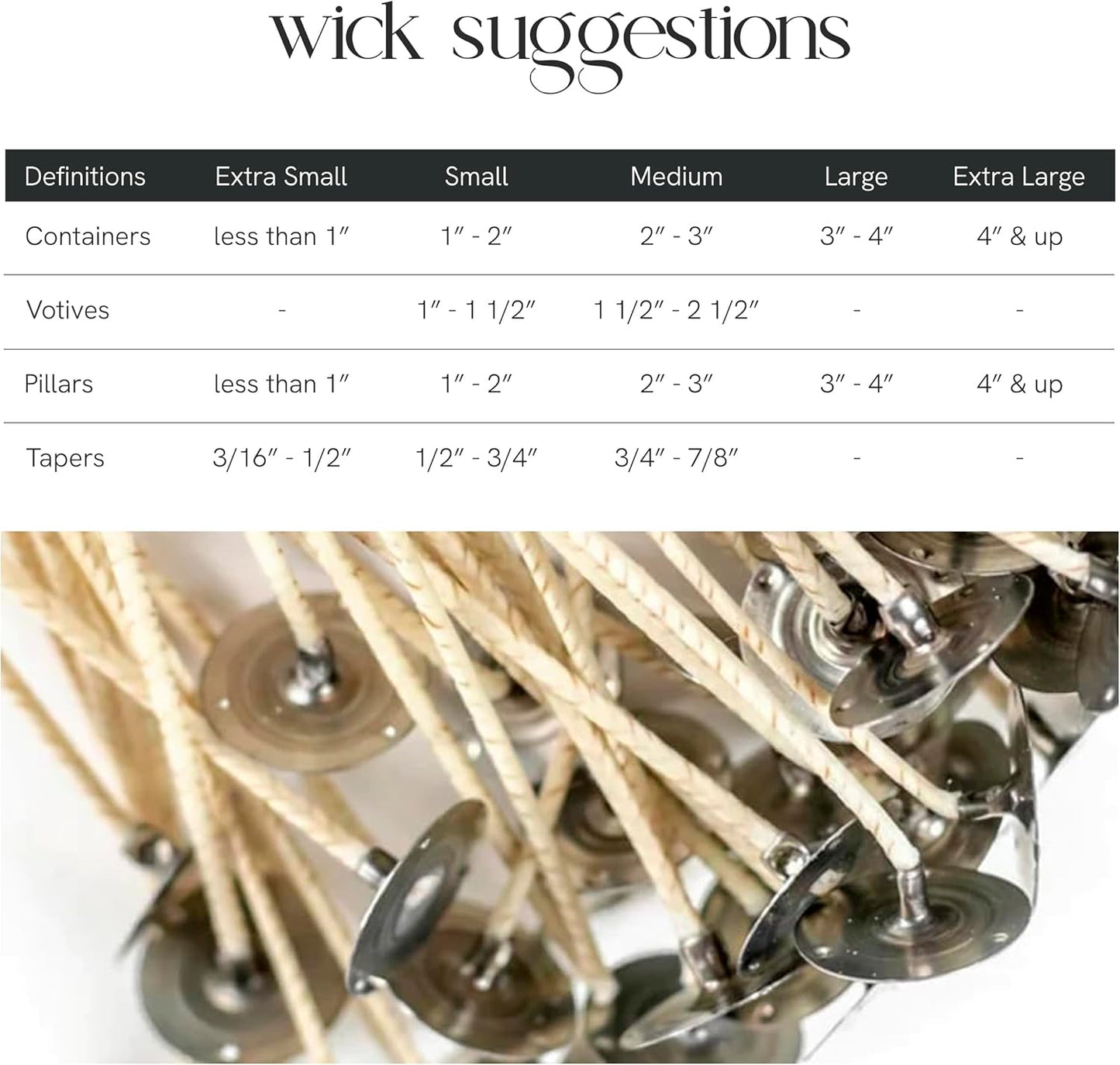 Cotton Core Wicks, 6" Length, Pack of 100