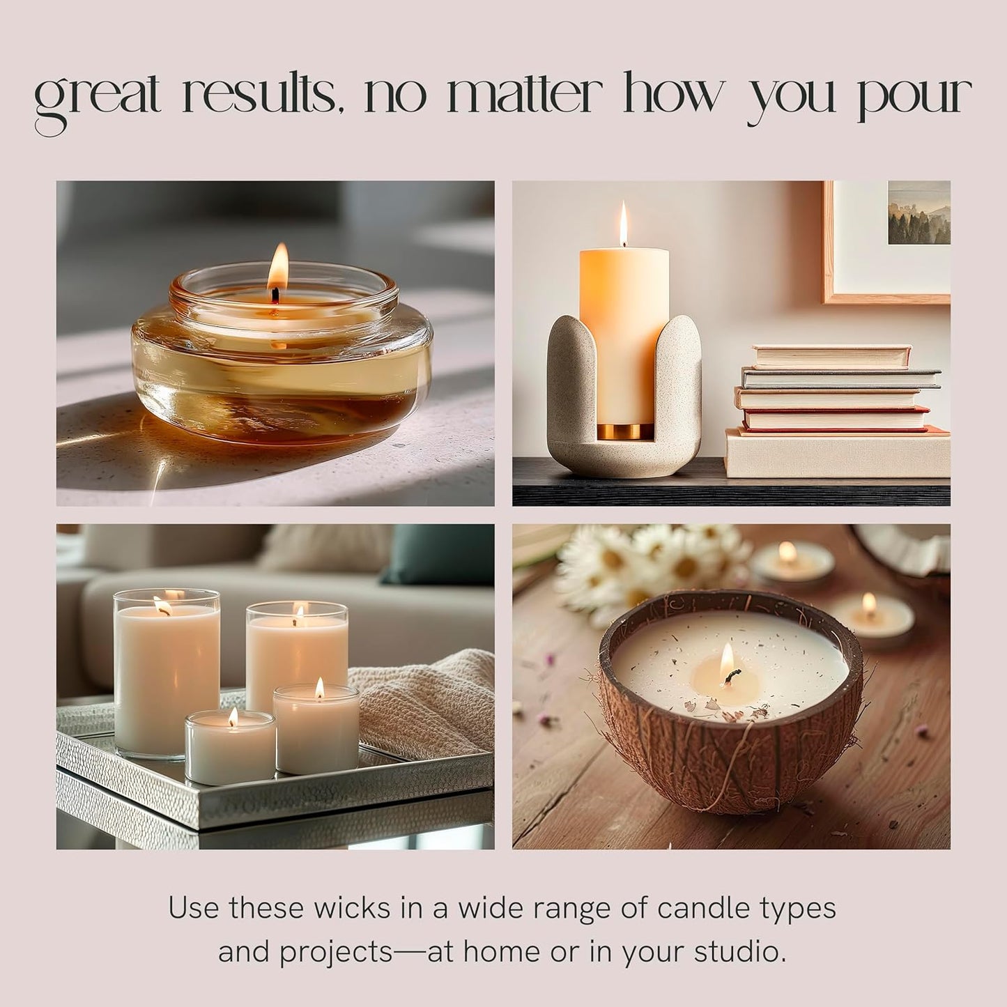 ECO Wicks, 6" Length Pack of 100