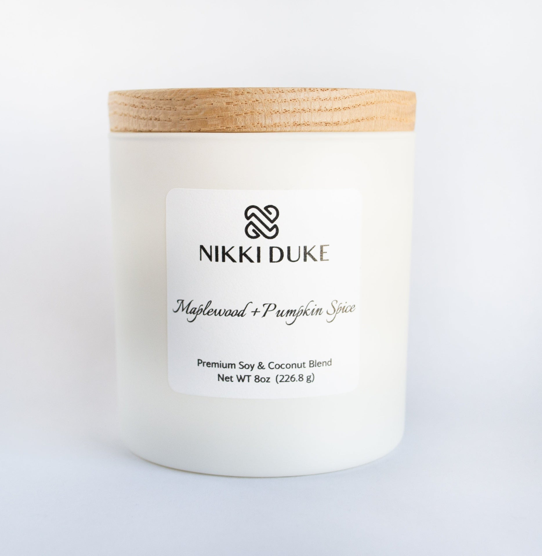 Nikki Duke Maplewood + Pumpkin Spice 8 oz Premium Soy Candle