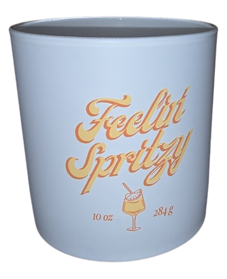 Feelin Spritzy White Glass Votive