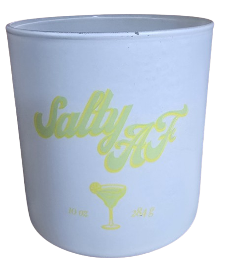Salty AF white Glass Votive